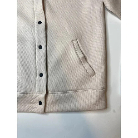 Zella Womens Size Small Light Pink Bomber Jacket Snap Button Up Flaw - Picture 4 of 10